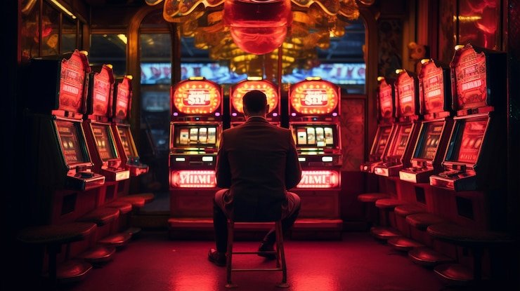 Studio live casino dengan dealer melakukan permainan blackjack online
